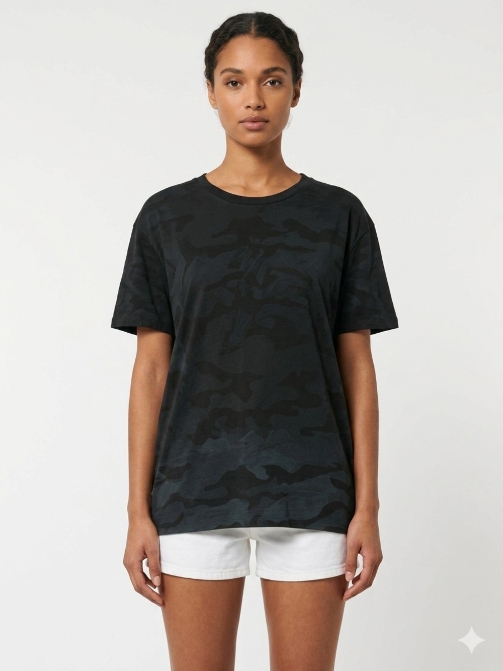 Black Camouflage Crewneck Tee